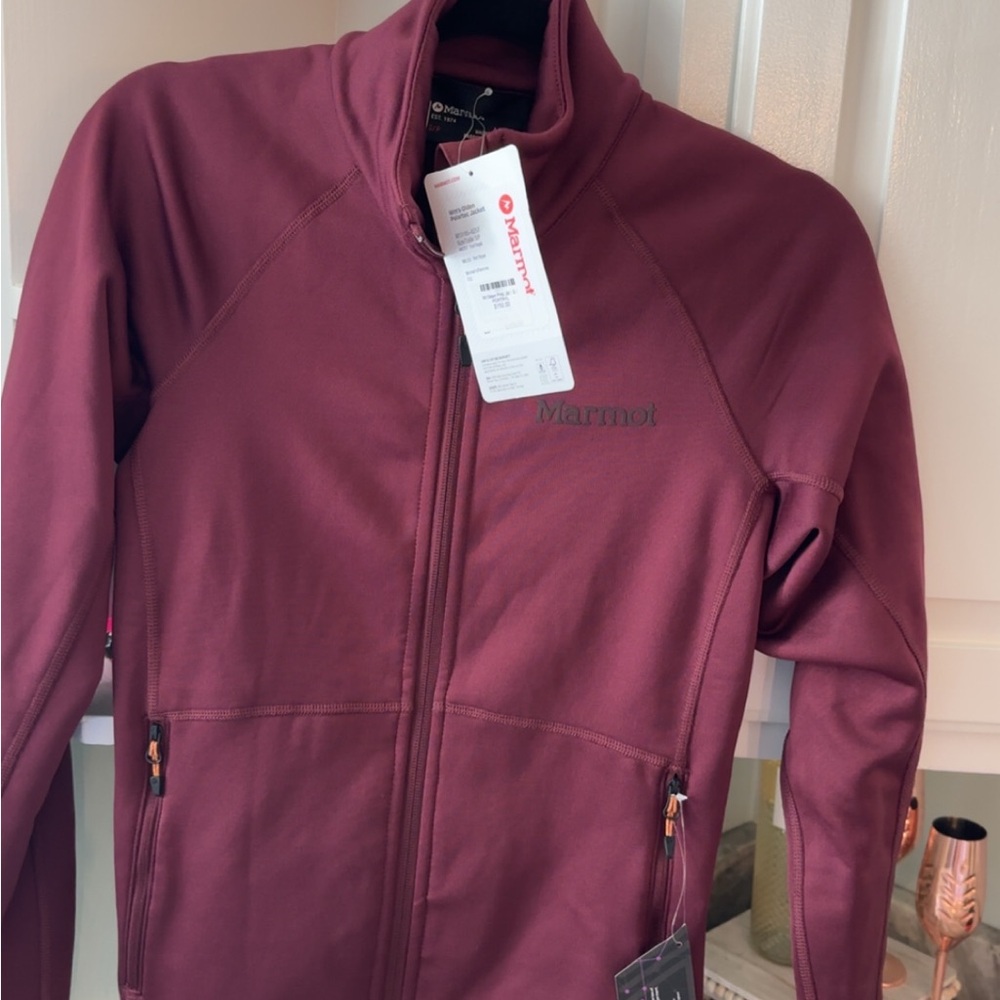 Marmot Wine Red Zip-Up Jacket